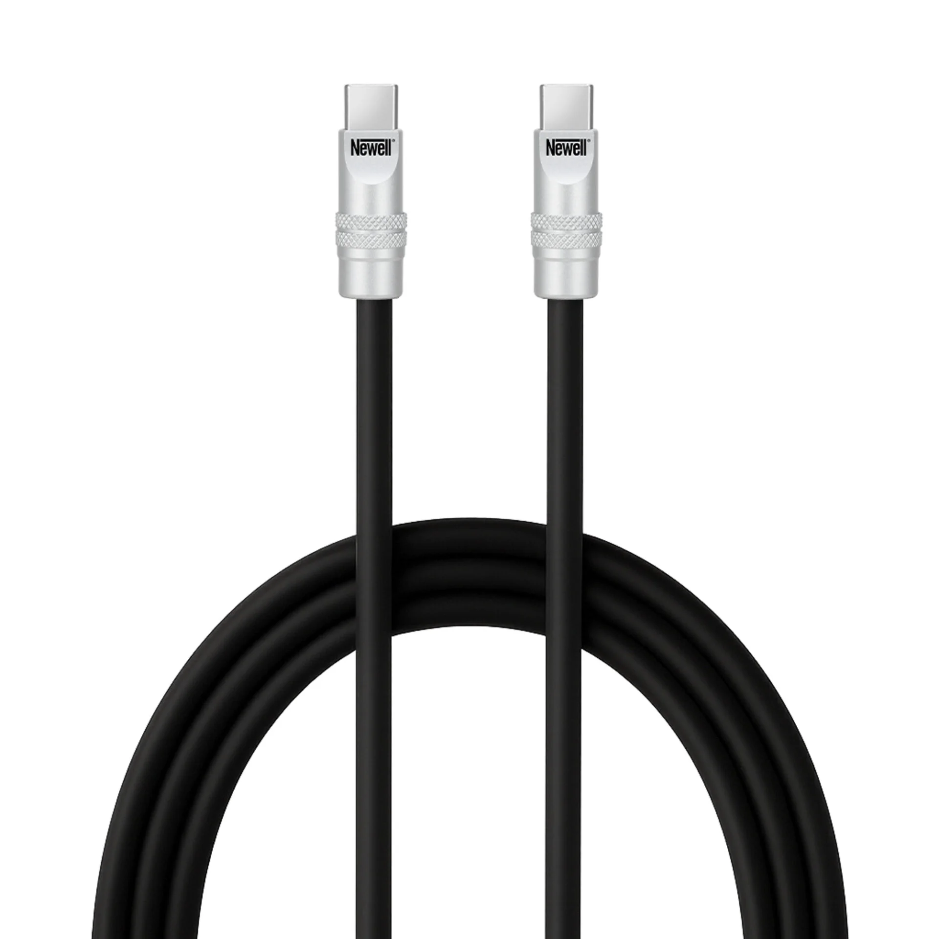 Кабель Newell USB-C - USB-C 100 Вт, 2 м, силикон, черный