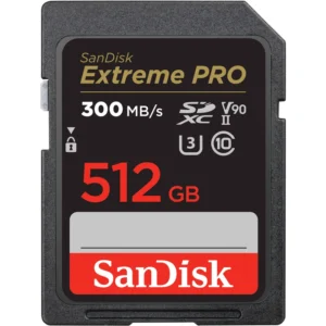 Cartela de Memorie SDXC Sandisk 512GB Extreme Pro UHS-II V90 Read: 300Mb/s, Write: 260Mb/s
